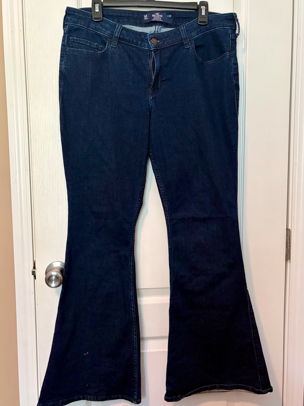 Hollister Dark Blue Flare Jeans - Wide Leg